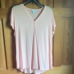 Pink V-Neck Women's Top